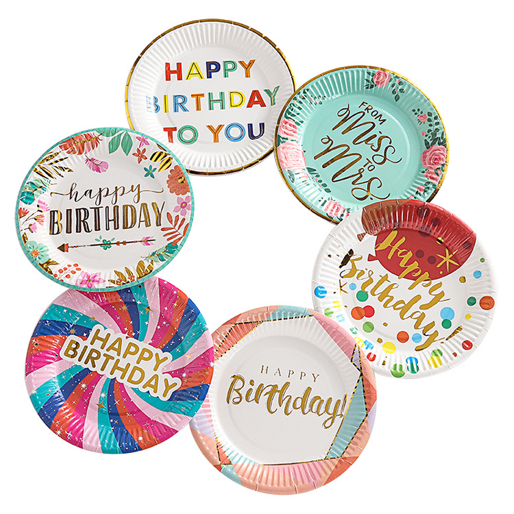 Party perfect stylish designs in paper plate